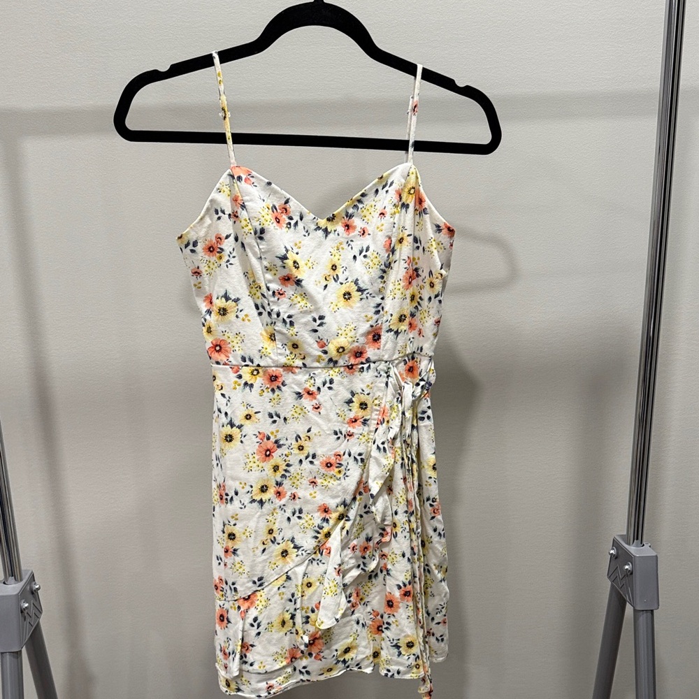Floral Mini Dress with Tie Detail